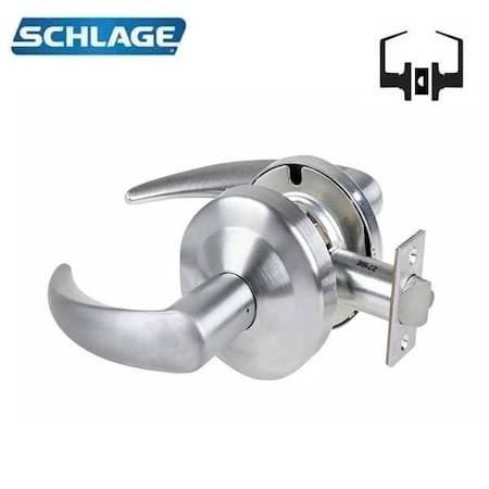 Schlage ND Series Lever Locks, Grade 1 Passage Latch, Athens Lever, Non-Keyed, Satin Chrome Finish, Non-hand SCH-ND10S-ATH-626